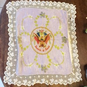 Vintage handmade embroidered French Pillow Cover